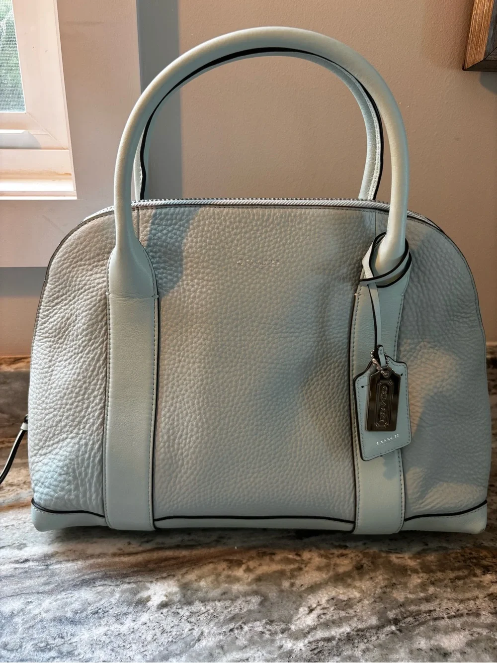 Coach Bleecker Preston Satchel in pebbled leather (Style No. 30144).